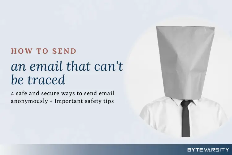 how to send an email that can't be traced