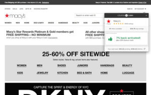 Coupon Cabin Side kick shopping chrome extension to save money 