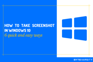 How to take screenshot on windows 10