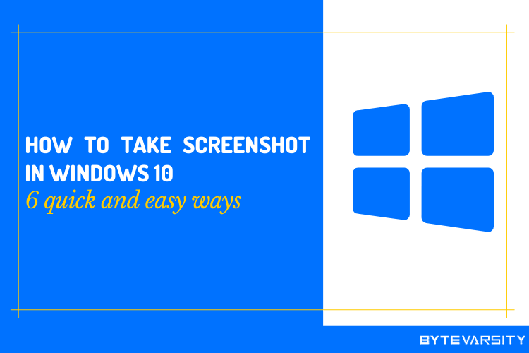 How to take screenshot in windows 10