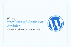 WordPress WP-Admin Not Available-min