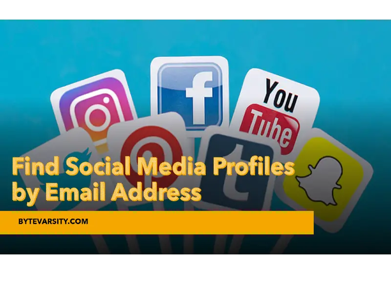 Find Social Media Profiles by Email address for free 