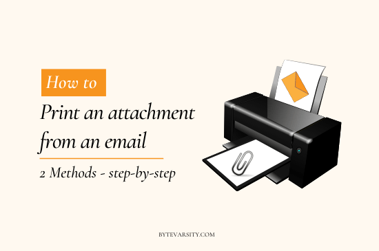 How to Print an Attachment from an Email
