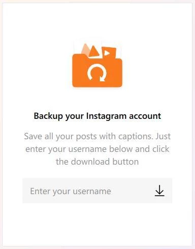 backup your Instagram account