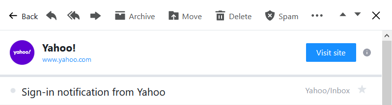 Inbox Print option - Yahoo 