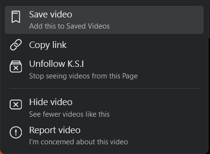 Save options - How to send a video from Facebook to Email - Complete Guide