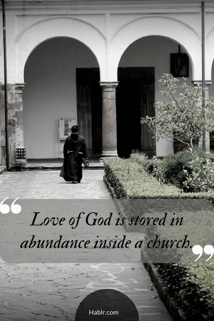 Love of God is stored in abundance inside a church.