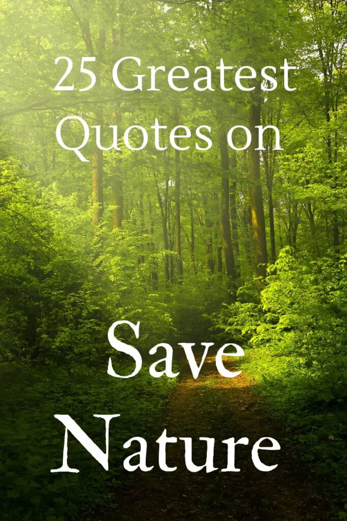 25 Greatest Quotes On Save Nature 