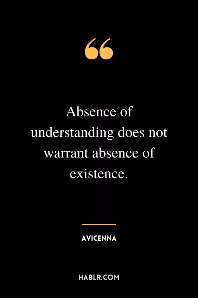 Absence of understanding does not warrant absence of existence.