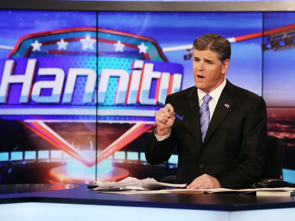 Sean Hannity reporting news